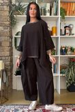 Lock Needlecord Panel Dip Side Top Coffee Bean